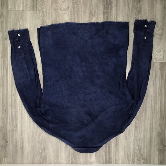 Post Imperial Blue Shirt Button Front Long Sleeve Hipster Mens M - Picture 5 of 8